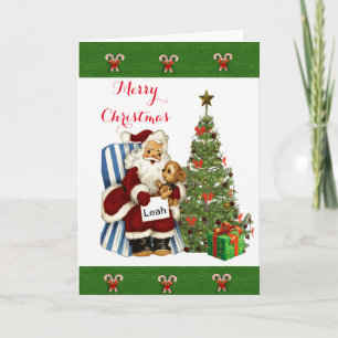 Carte de voeux personnalisée pour Noël pour enfant