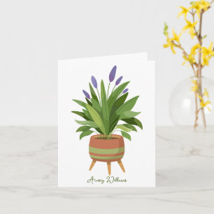 Carte de vœux personnalisée pour plante en pot vie
