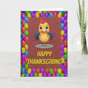 Carte de voeux personnalisée Thanksgiving Turkey