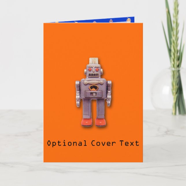 Carte de voeux personnalisée Toy Robot (Devant)