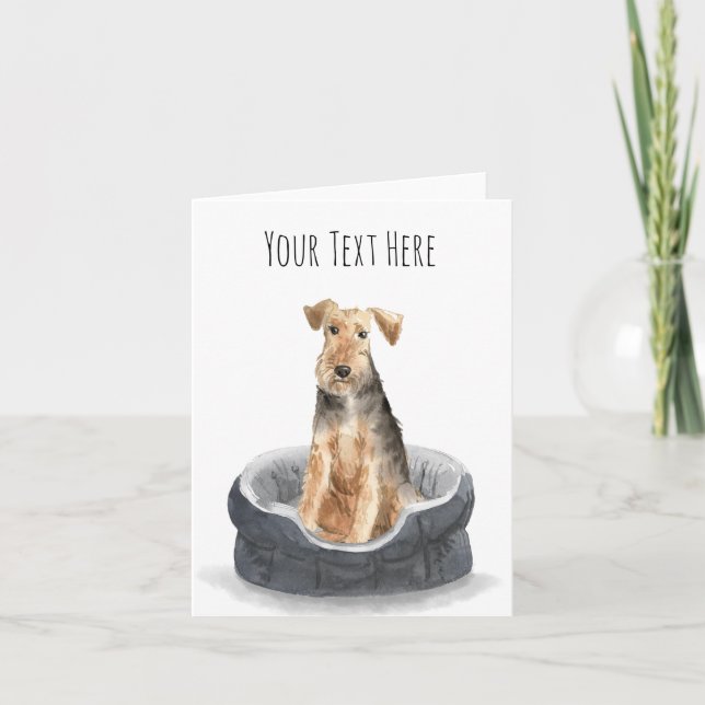 Carte de voeux personnalisée Welsh Terrier (Devant)