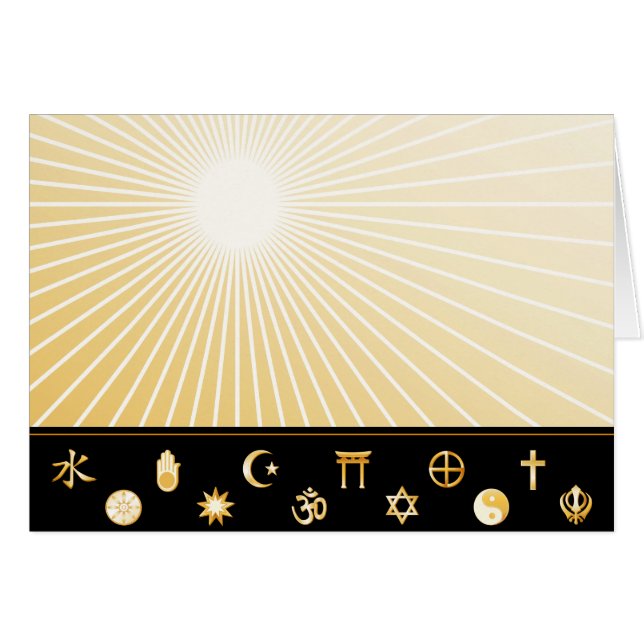 Carte de voeux Personnaliser des religions interna (Devant horizontal)
