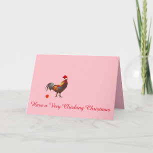 Carte de voeux personnelle de Noël au poulet