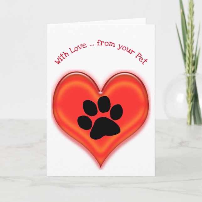 Carte de voeux - Pet Valentine (Devant)