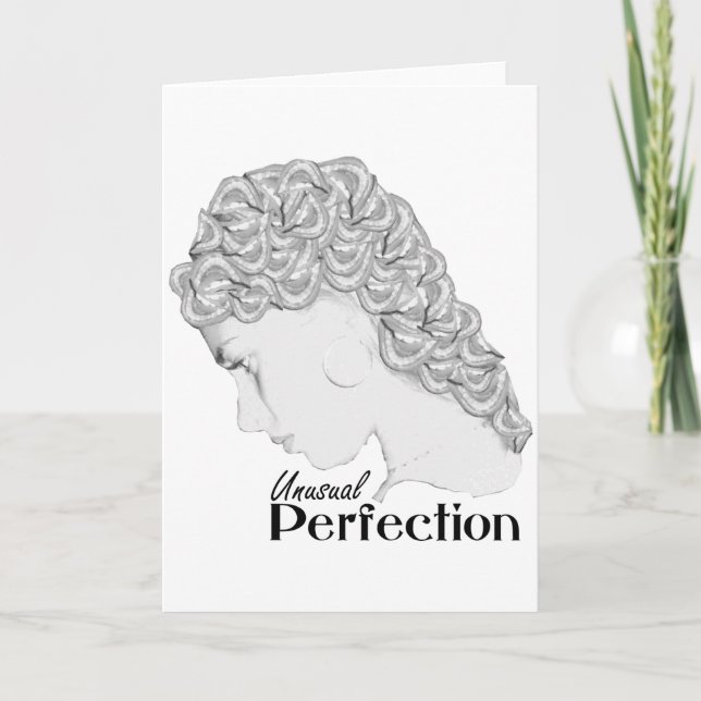 Carte de voeux peu commune de blanc de perfection (Devant)