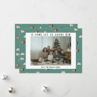 Carte de vœux photo de la Nativité