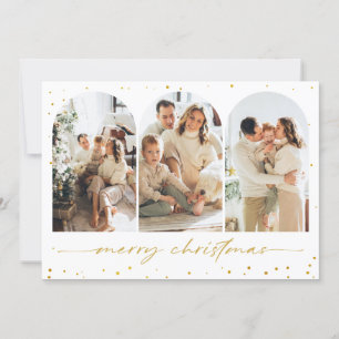 Carte de voeux photo de Noël Arch Parties scintill