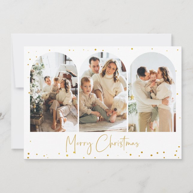 Carte de voeux photo de Noël Arch Parties scintill (Devant)