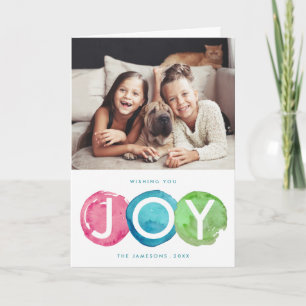 Carte de voeux photo de Noël colorée