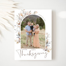Carte de vœux photo de Thanksgiving joyeux