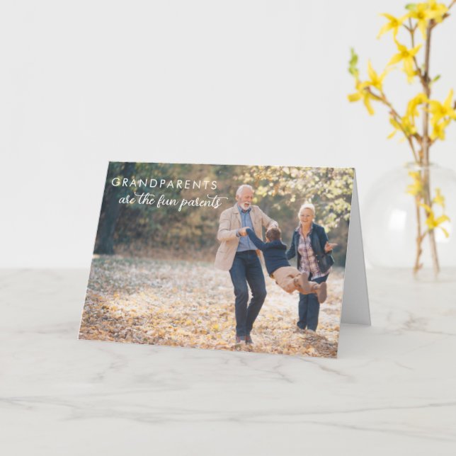 Carte de voeux photo du jour du grand-parent (Fleur jaune)