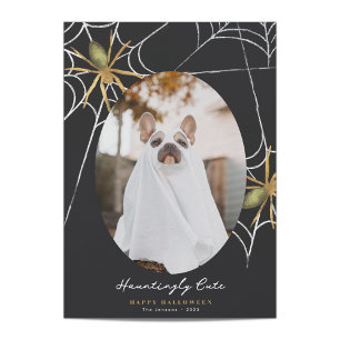 Carte de vœux photo Halloween adorablement effraya