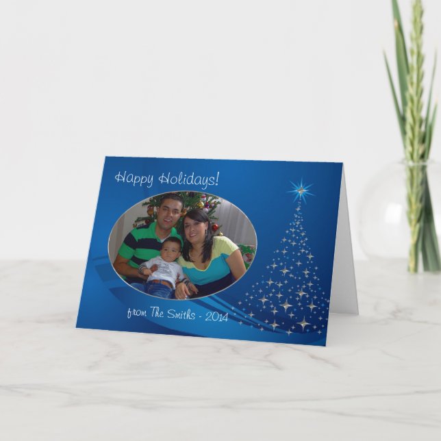 Carte de voeux photo Happy Holidays (Devant)