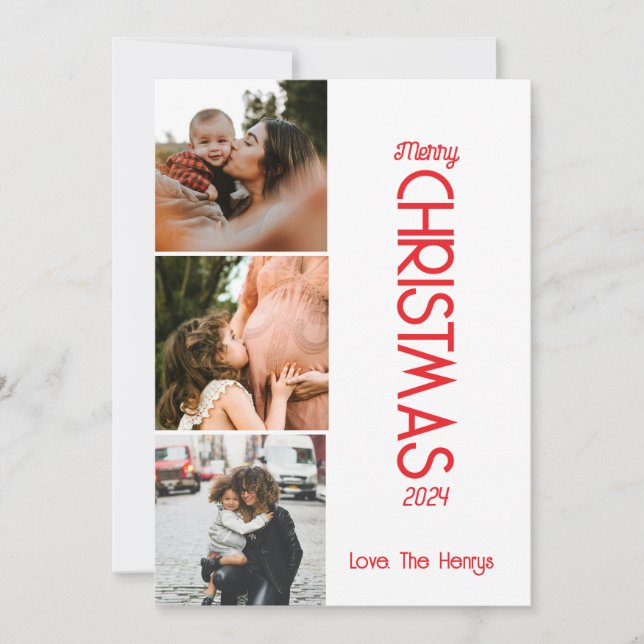 Carte de voeux photo Joyeux Noël (Devant)