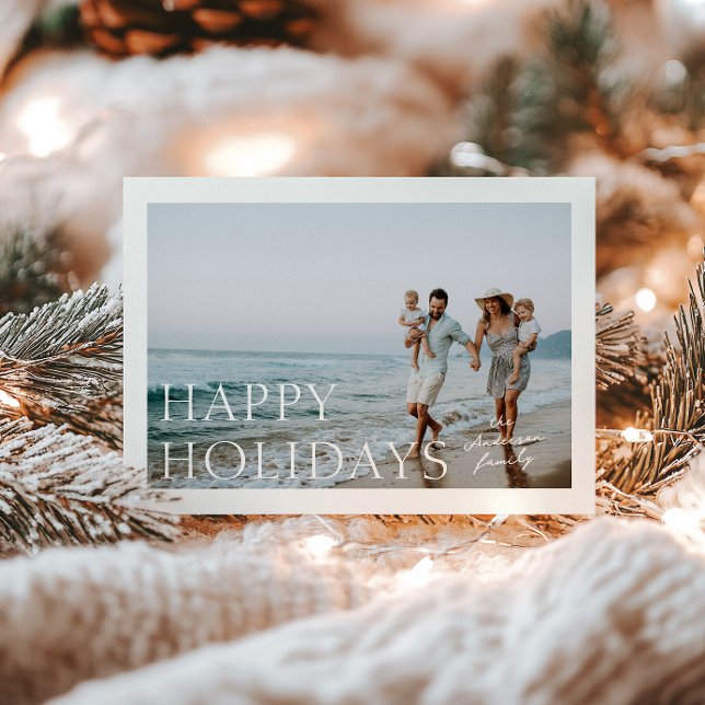 Carte de vœux photo simplicité des fêtes (Créateur téléchargé)