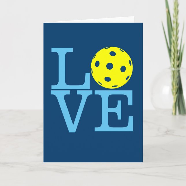 Carte de vœux Pickleball - AMOUR Pickleball (Devant)