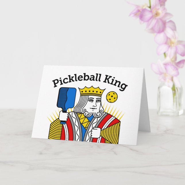 Carte de vœux Pickleball - Roi du Pickleball (Orchidée)