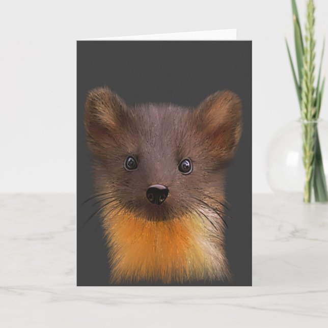 Carte de voeux Pine Marten (Devant)