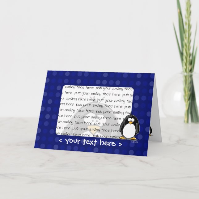 Carte de voeux pingouin (Devant)