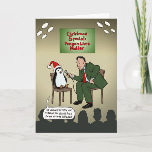 Carte de voeux Pingouin de Noël