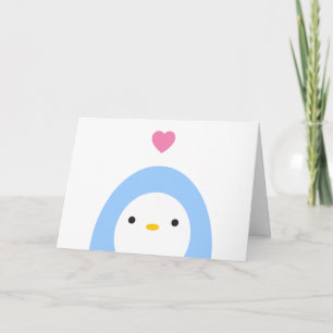Carte de voeux Pingouin en amour