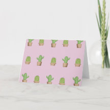 Carte de voeux Pink Cactus