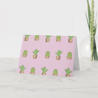 Carte de voeux Pink Cactus