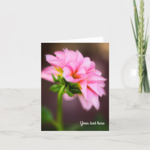 Carte de voeux Pink Dahlia pliée