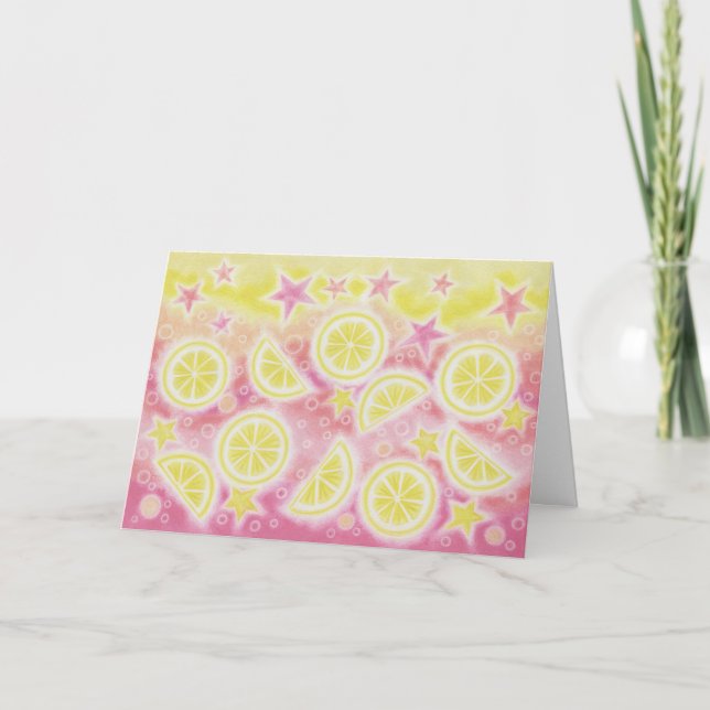 Carte de voeux Pink Lemonade 'Happy Birthday' (Devant)