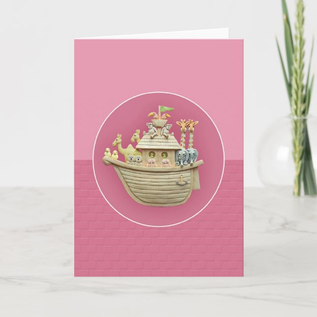 Carte de voeux Pink Noah's Ark (Devant)