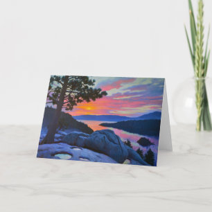 Carte de voeux Pink Over Emerald