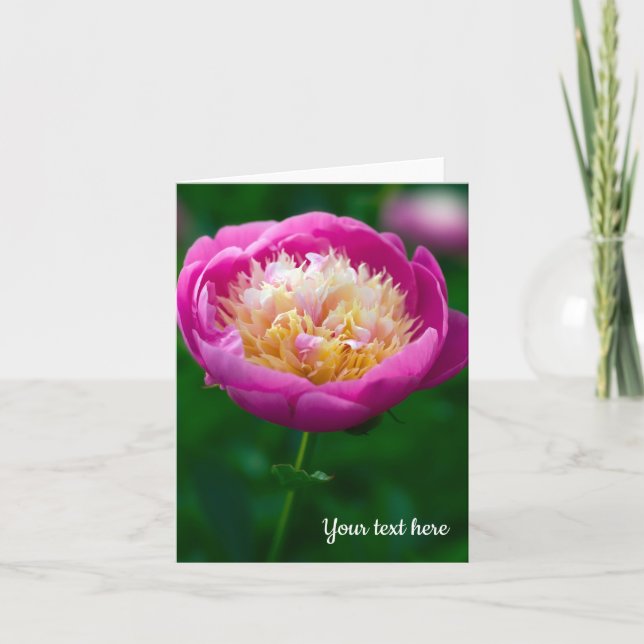 Carte de voeux Pink Peony (Devant)