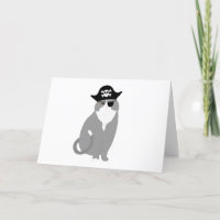 Carte de vœux Pirate Chat