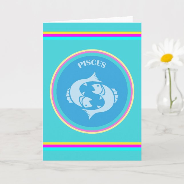 Carte de voeux Pisces (Petite plante)
