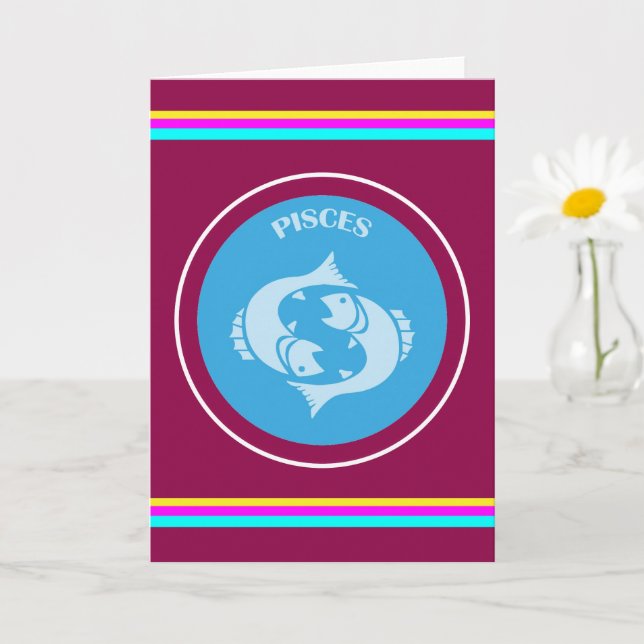 Carte de voeux Pisces (Petite plante)