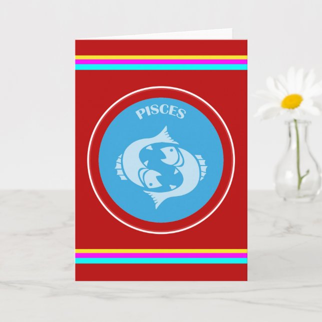 Carte de voeux Pisces (Petite plante)