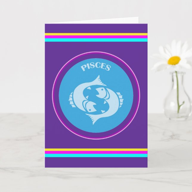 Carte de voeux Pisces (Petite plante)