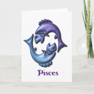 Carte de voeux Pisces Sign