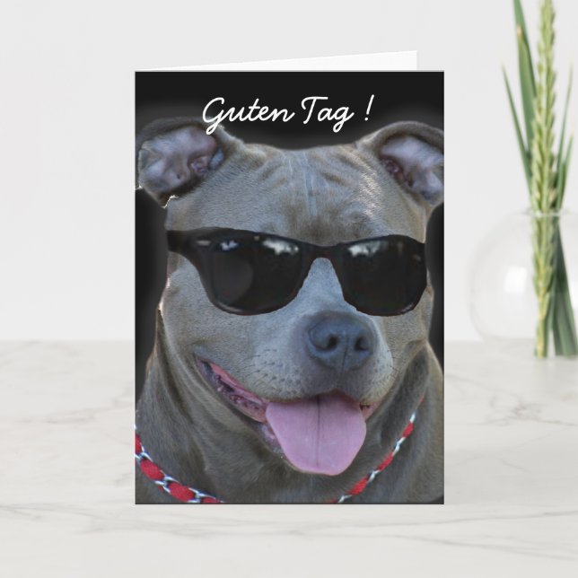 Carte de voeux Pitbull (Devant)
