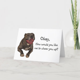 Carte de voeux Pitbull Chever Up