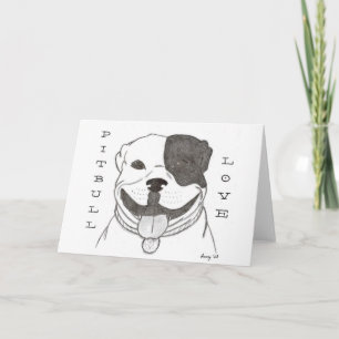 Carte de voeux Pitbull Love