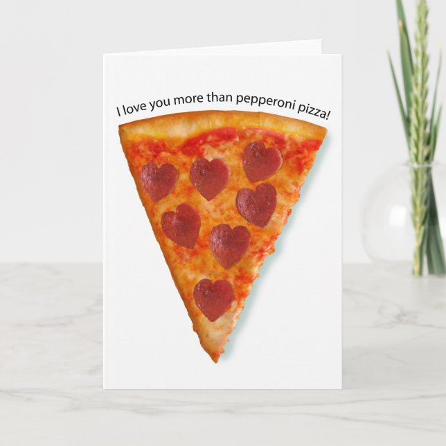 Carte de voeux Pizza (Devant)