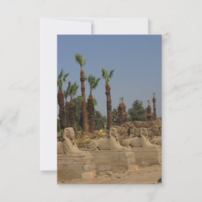 Carte de voeux plat Avenue of Sphinxes (Devant)