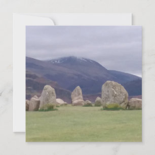 Carte de voeux Plat Cercle en pierre de Castlerigg