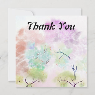 Carte de voeux plat Merci 5,25 pouces x 5,25 pouce