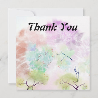 Carte de voeux plat Merci 5,25 pouces x 5,25 pouce