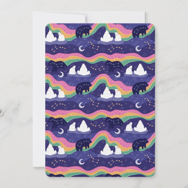 Carte de voeux plat Northern Lights (Devant)