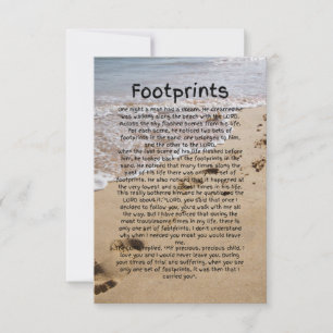 Carte de voeux plat Poem Empreinte