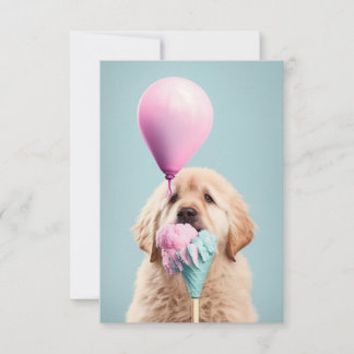 Carte de voeux plat pour chien d'or de l'extracteu
