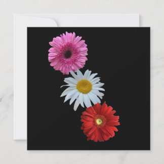 Carte de vœux plate à motif floral mixte coloré